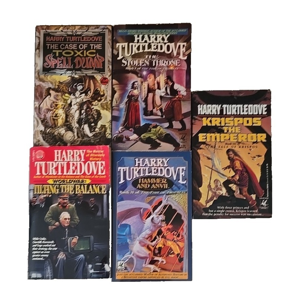 Lot of 5 Krispos the Emperor, The Stolen Throne Harry Turtledove Paperback Books